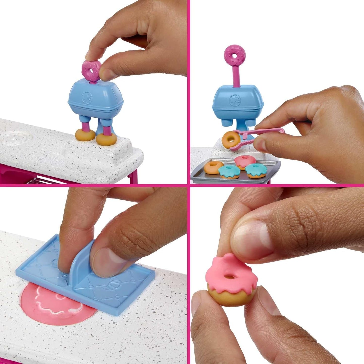 Muñeca Barbie Malibu Roberts y juego para hornear de 18 piezas, que incluye plastilina y moldes para rosquillas, croissants y muffins, para edades de 3 años en adelante, HJY19