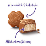 Milka Little Thank You Chocolates 12 x 44 g, finos bombones de crema de leche cubiertos con chocolate con leche alpino (paquete de 5)