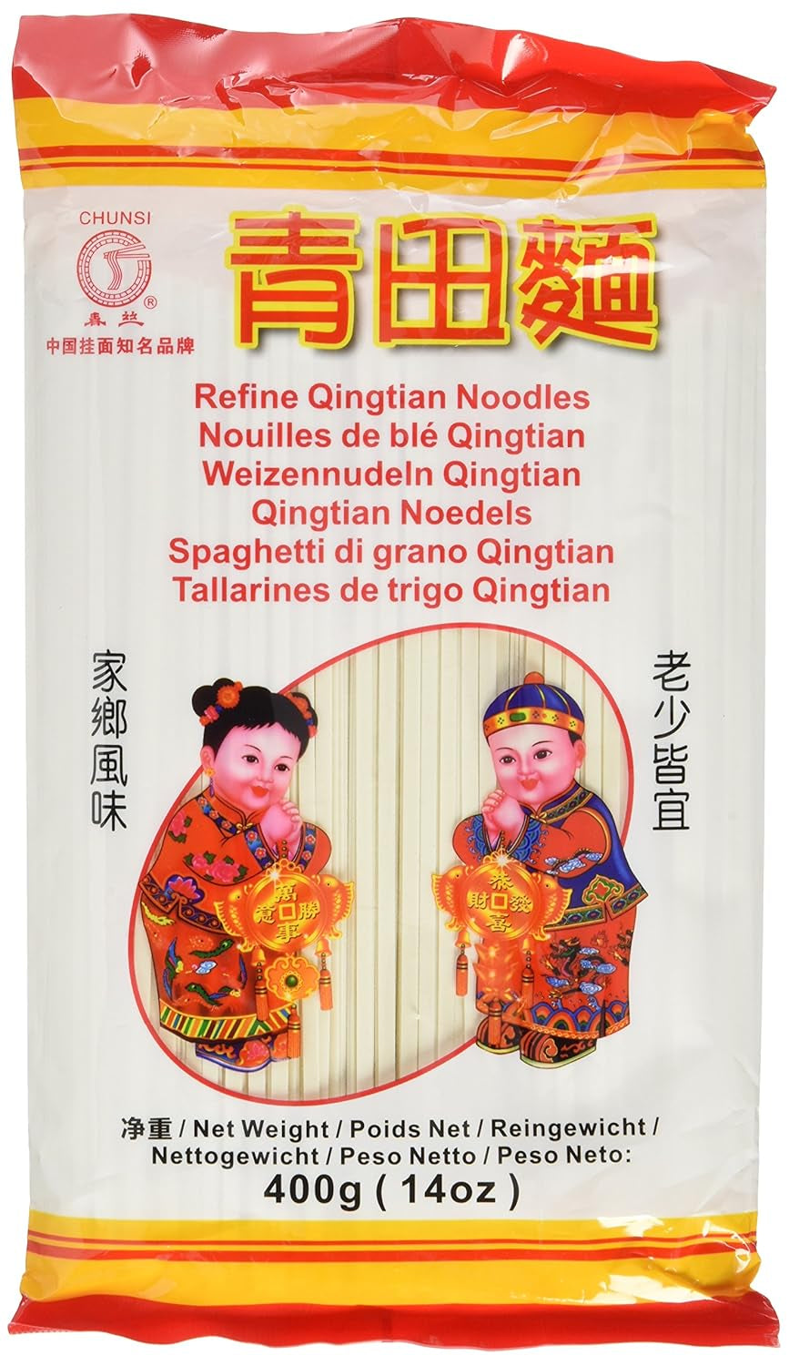 Fideos de trigo (Qingtian), paquete de 6 (6 paquetes x 400 g)