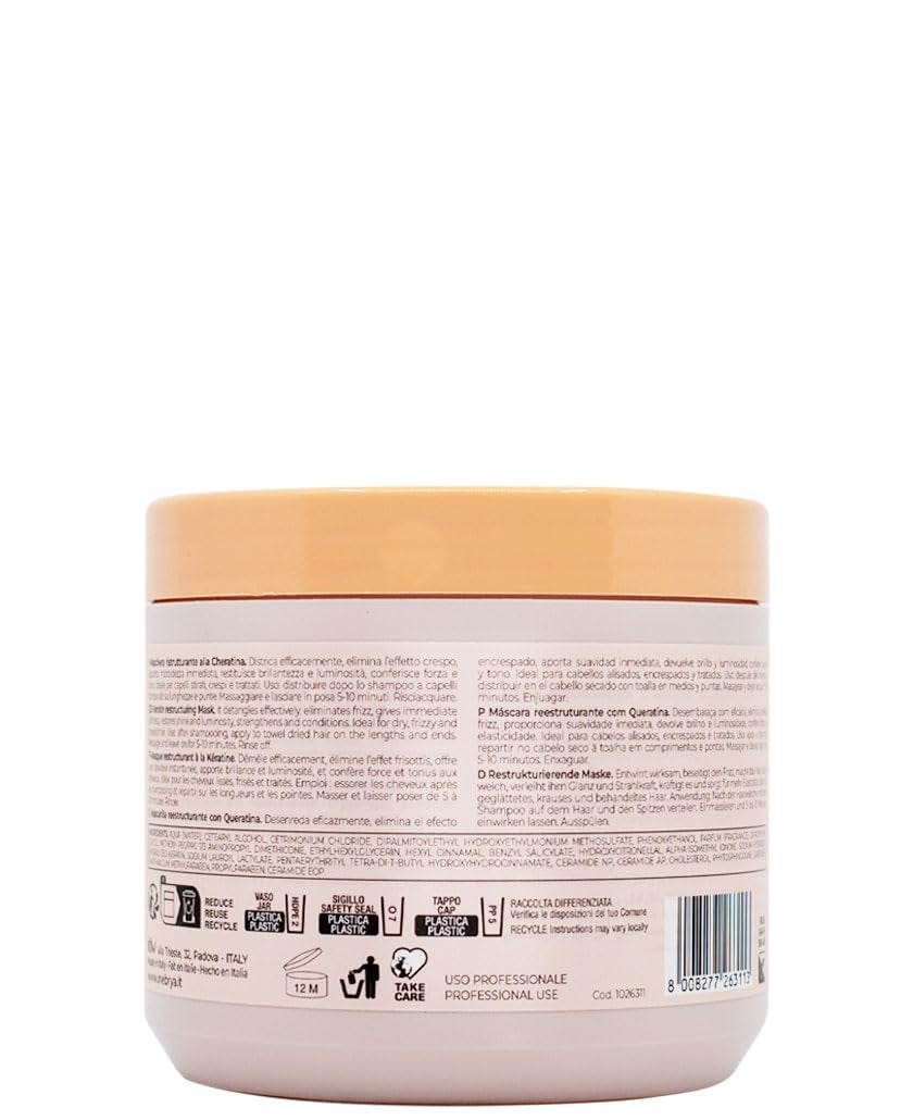 Mascarilla reestructurante Keratin Ice Cream. Mascarilla capilar reestructurante, 500 ml Naty Shop mascarilla capilar