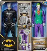 DC Batman Adventures Batman Vs the Joker Juego de figuras de acción, 30 cm - 2 figuras totalmente móviles con 12 engranajes para emocionantes juegos de rol, juguete para más de 4 niños Figuras de acción Naty Shop