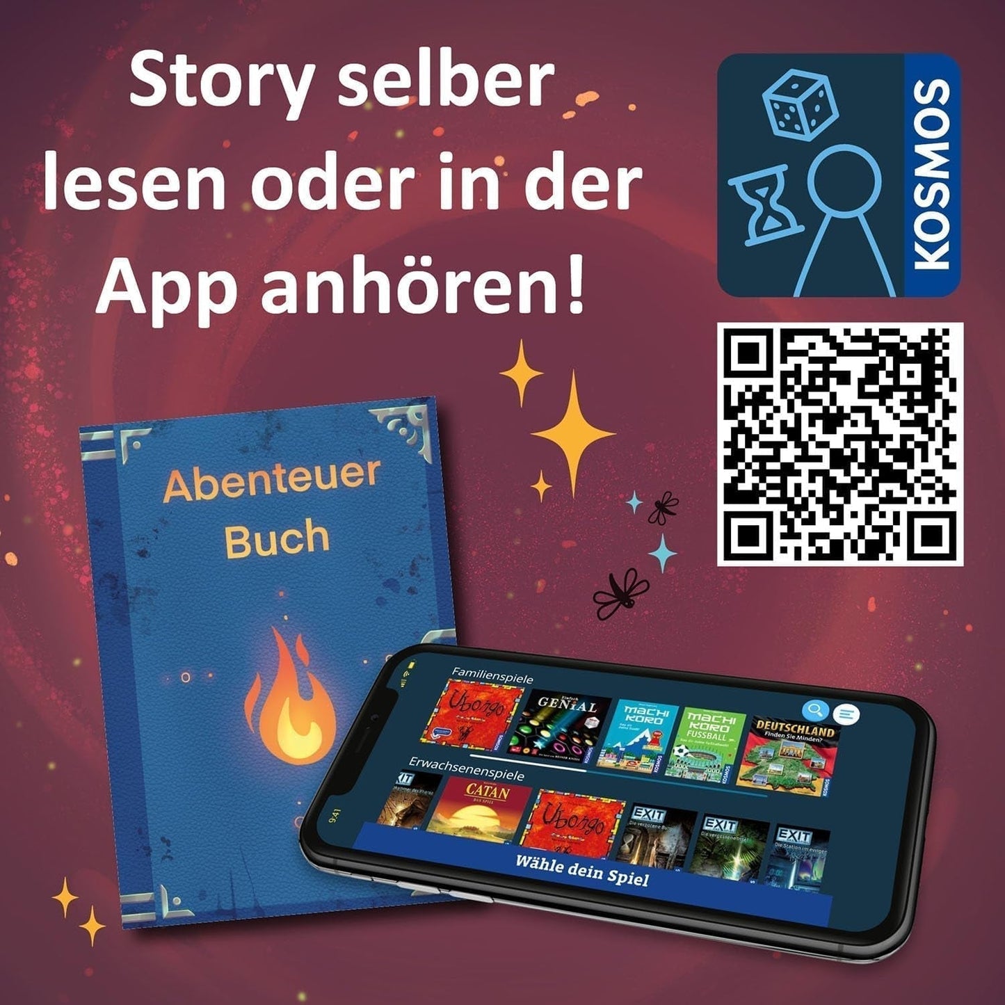 KOSMOS 684853 Den Tiefen Des Vulkans Puzzle de Aventuras, 258 Piezas, Puzzle de Aventura Interactivo para Niños 8+, Descubre una Historia de Aventura con Cada Pieza del Puzzle Puzzle Naty Shop