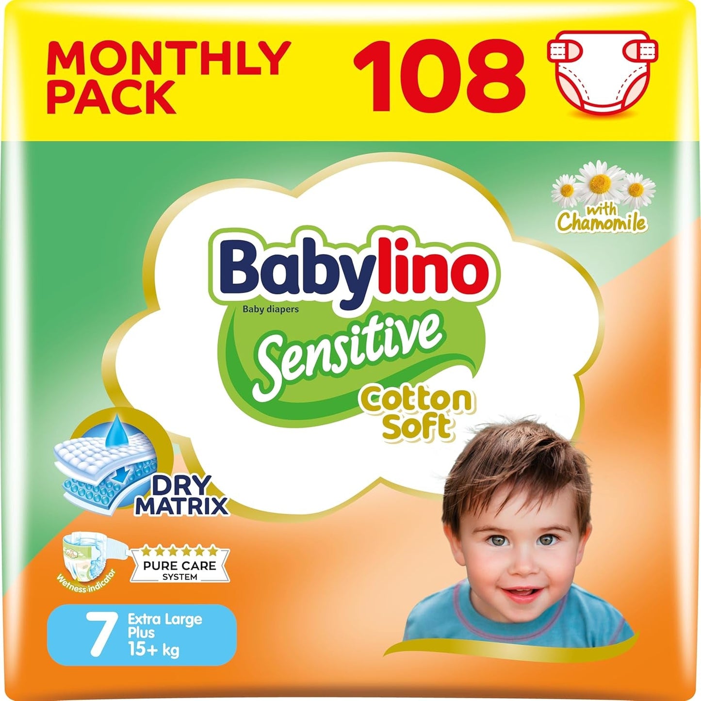 Pañales para bebés sensibles, talla 6, extra grande (13-18 kg), 114 pañales