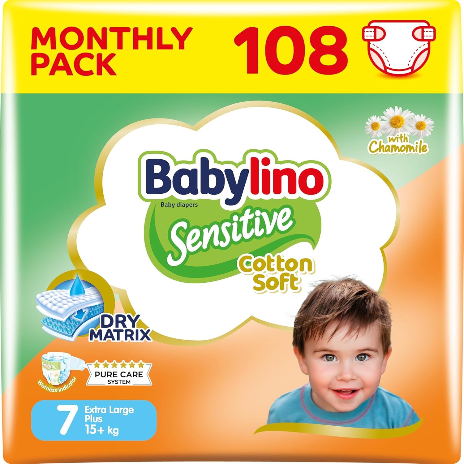 Pañales para bebés sensibles, talla 6, extra grande (13-18 kg), 114 pañales