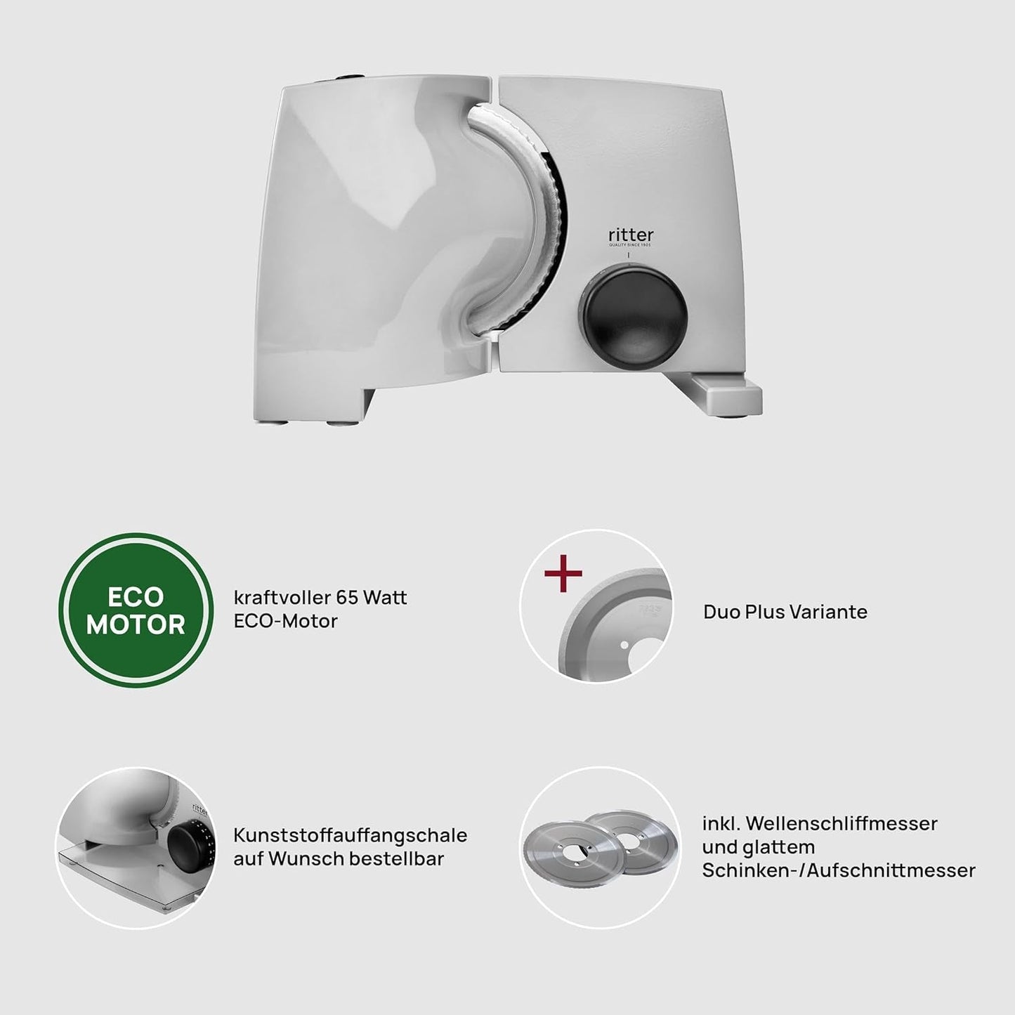 Ritter Nova 1 Duo plus Cortadora eléctrica multifuncional Rasnite y Rebanadoras Naty Shop