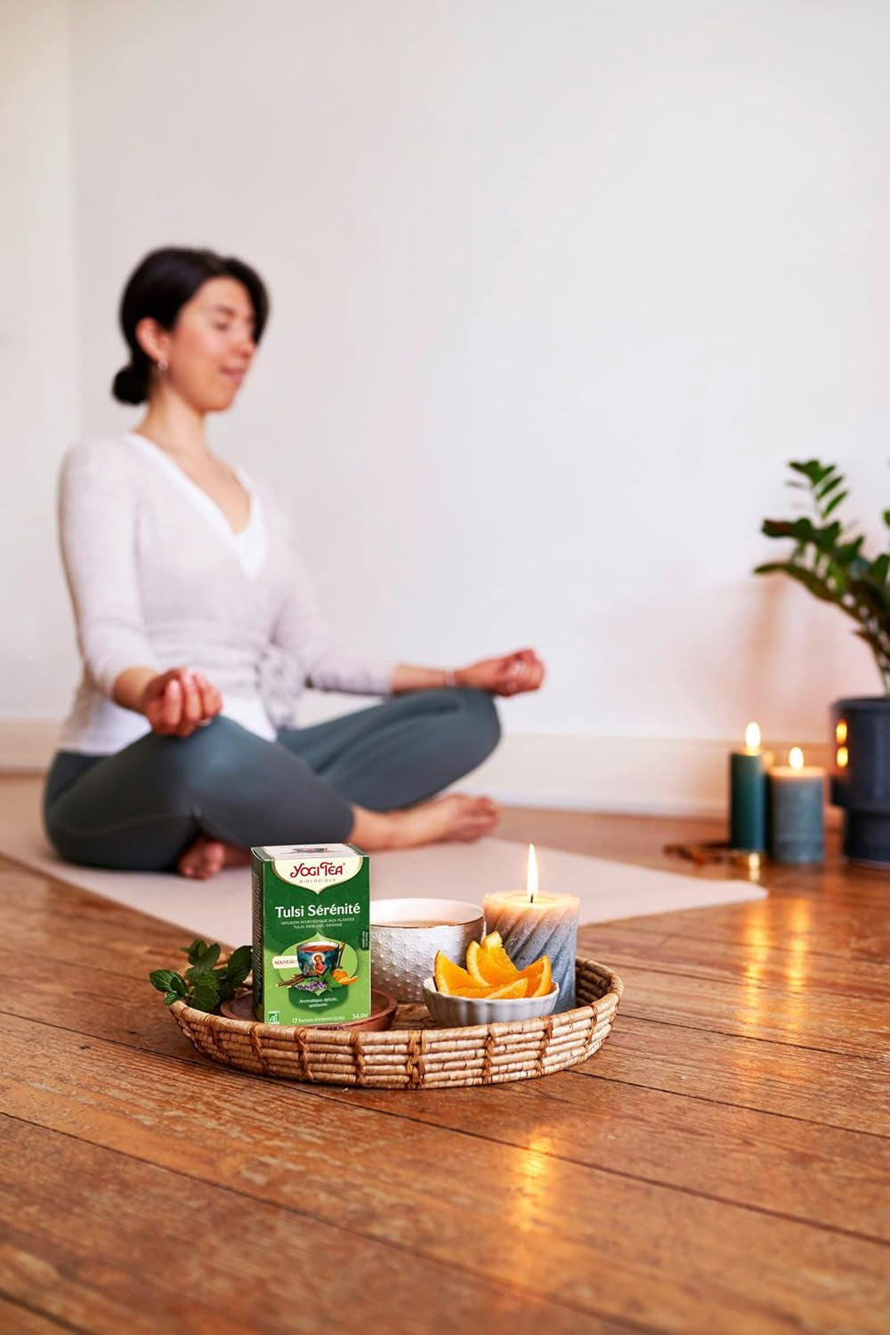 Yogi Tea - Tulsi Serenity, té de hierbas ayurvédico, sin cafeína, mezcla de Tulsi - albahaca sagrada, regaliz y naranja, té Yogi, paquete de 6, 6 x 17 bolsitas de té (102 bolsitas de té)