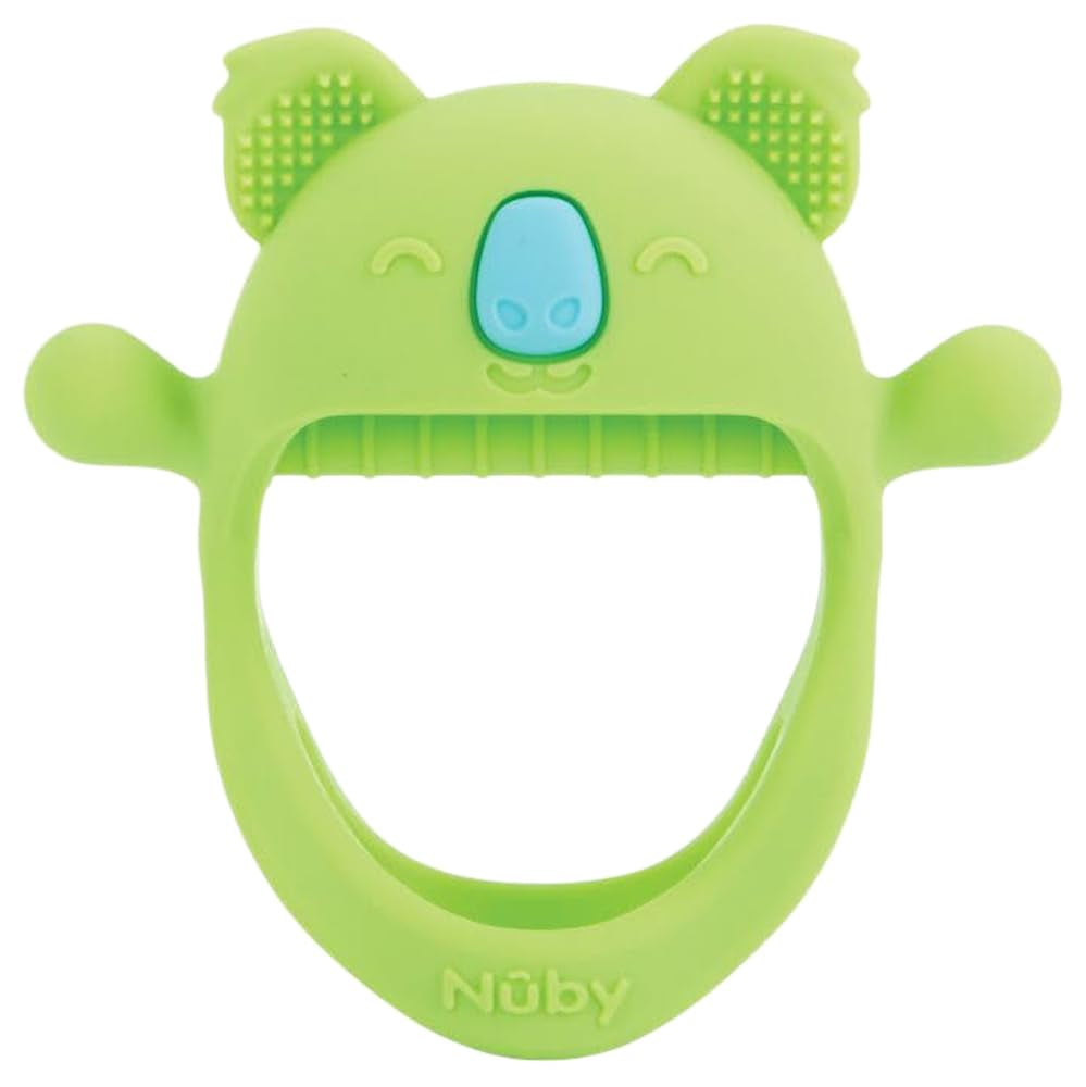 Guantes para la dentición Nuby - Silicona | Juguete para la dentición Koala | Juguete sensorial | 3+ meses