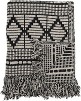 Bloomingville Colcha, negro, algodón, 160cm Bloomingville Beds and Blankets Negro 160cm