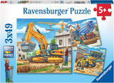 Ravensburger Puzzle para niños - 09226 Vehículos de construcción grandes - Puzzle para niños 5+ 3X49 piezas Puzzle Naty Shop Título predeterminado