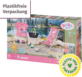 BABY born 832790 Weekend Fishing - Juego de accesorios para muñeca de pesca con tumbona, mesa auxiliar, vaso, cesta, patitos y caña de pescar y camiseta larga rosa, rosa
