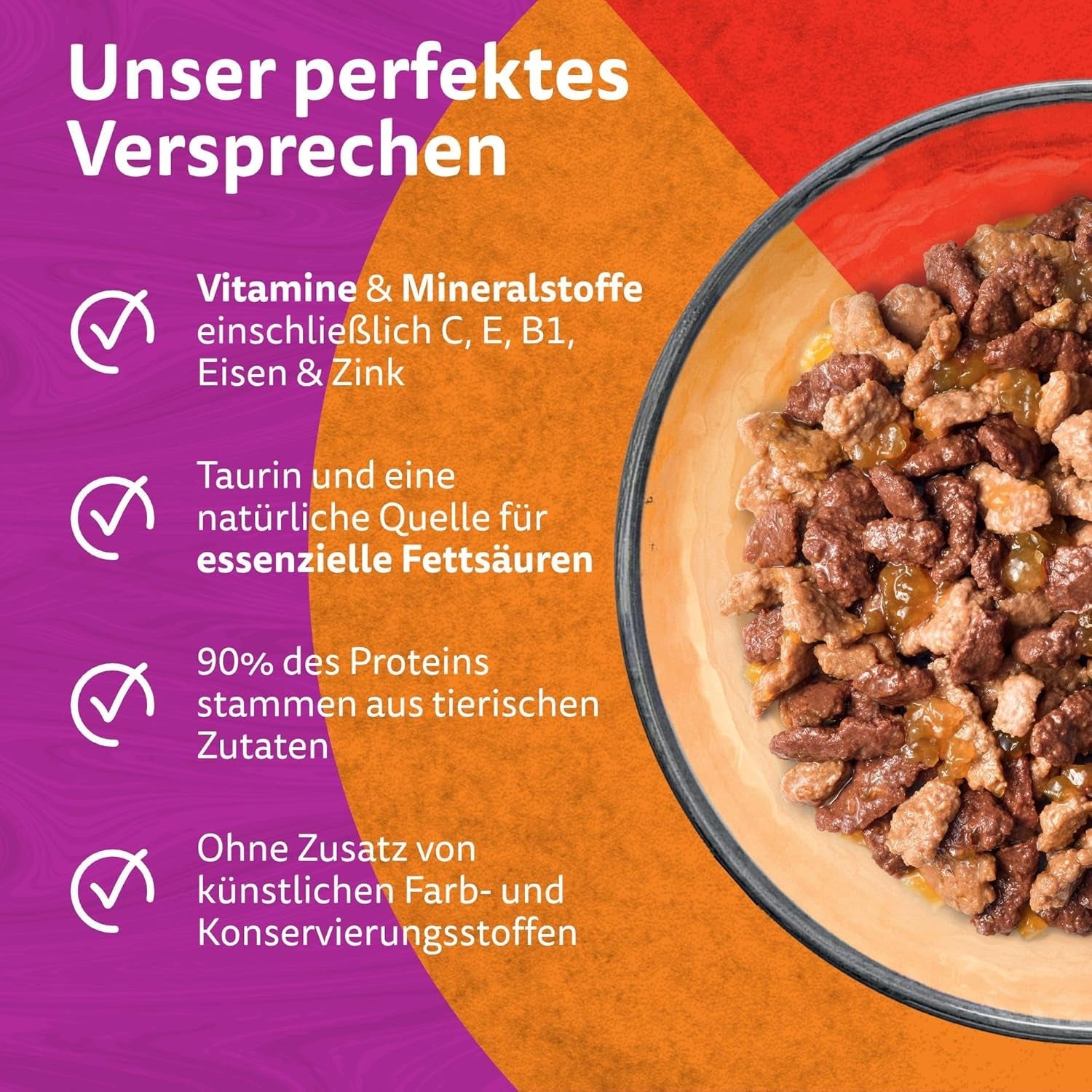 WHISKAS Duo Sachets para porciones de comida húmeda, paquete múltiple, combinación clásica en gelatina, 12 x 85 g