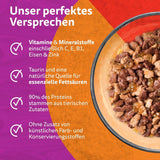 WHISKAS Duo Sachets para porciones de comida húmeda, paquete múltiple, combinación clásica en gelatina, 12 x 85 g