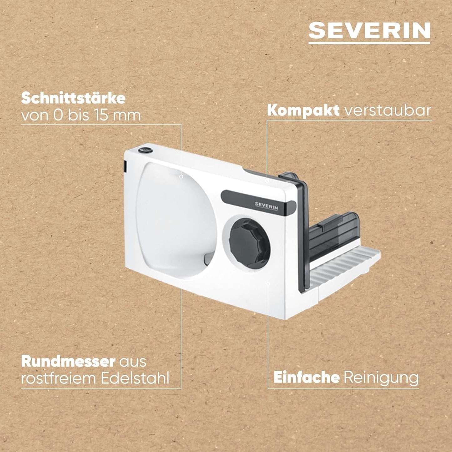 SEVERIN Rebanadora multifuncional para pan, embutidos o queso rallado y Rebanadoras Naty Shop