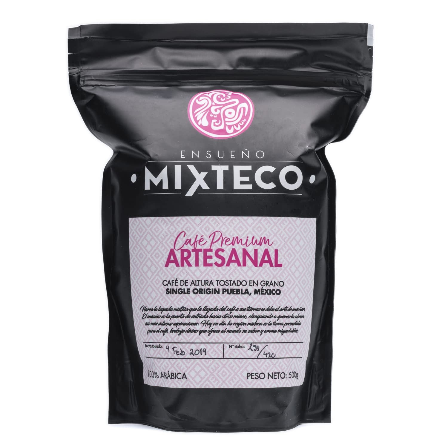 Granos de café arábica tostados | 500 g con toques de cacao y almendras | De un tostador de café tradicional | sabor delicado