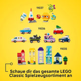 LEGO Classic Creative Animals, caja con ladrillos de colores, construye figuras de animales con ladrillos como perro, gato, conejo, hámster y pájaro, juguete de construcción para niños y niñas a partir de 5 años 11034 Juegos de construcción Besuche den LEGO-Store