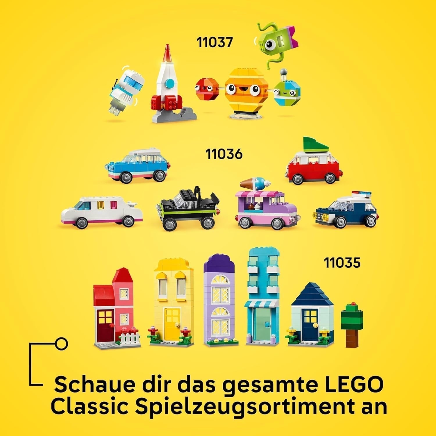 LEGO Classic Creative Animals, caja con ladrillos de colores, construye figuras de animales con ladrillos como perro, gato, conejo, hámster y pájaro, juguete de construcción para niños y niñas a partir de 5 años 11034 Juegos de construcción Besuche den LEGO-Store