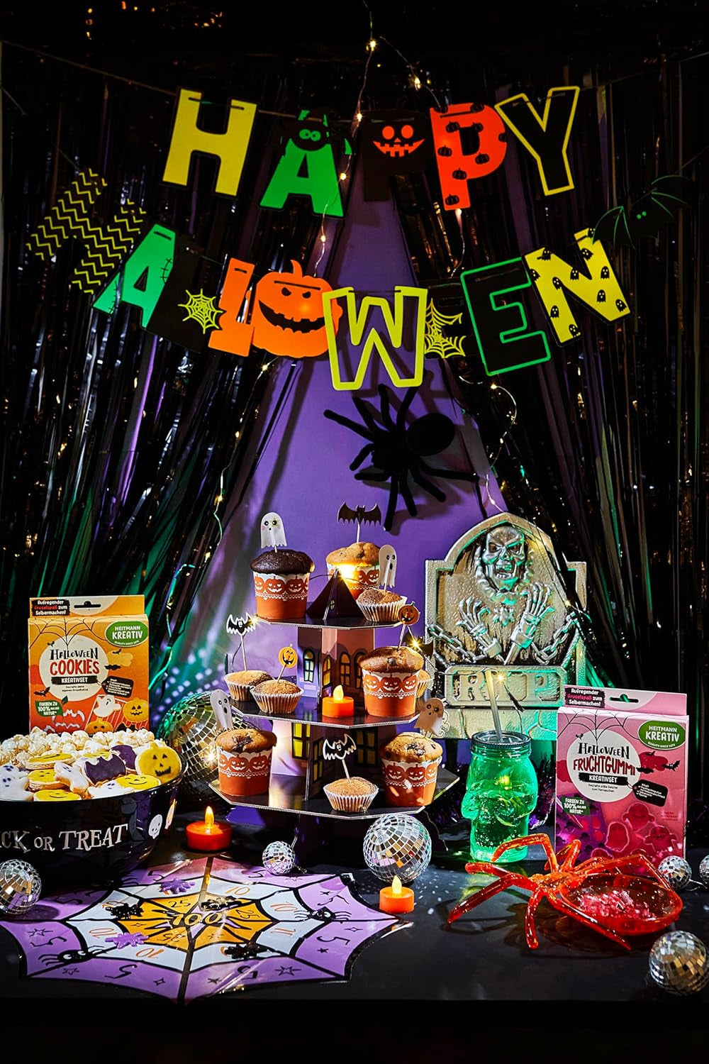 HEITMANN KREATIV Juego de reemplazo de chicles de frutas para Halloween - Sabor a frambuesa