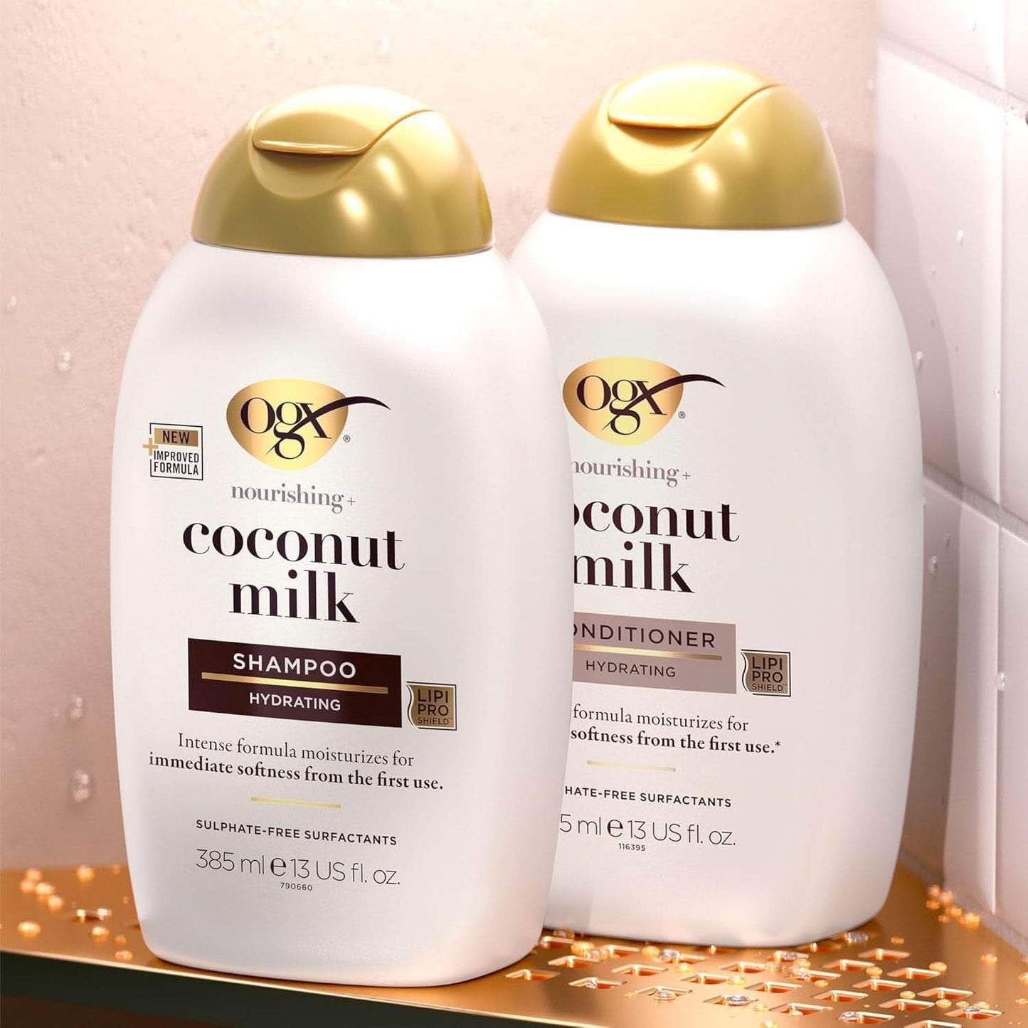 Champú con leche de coco OGX (385 ml), efecto hidratante Ducha y baño Naty Shop