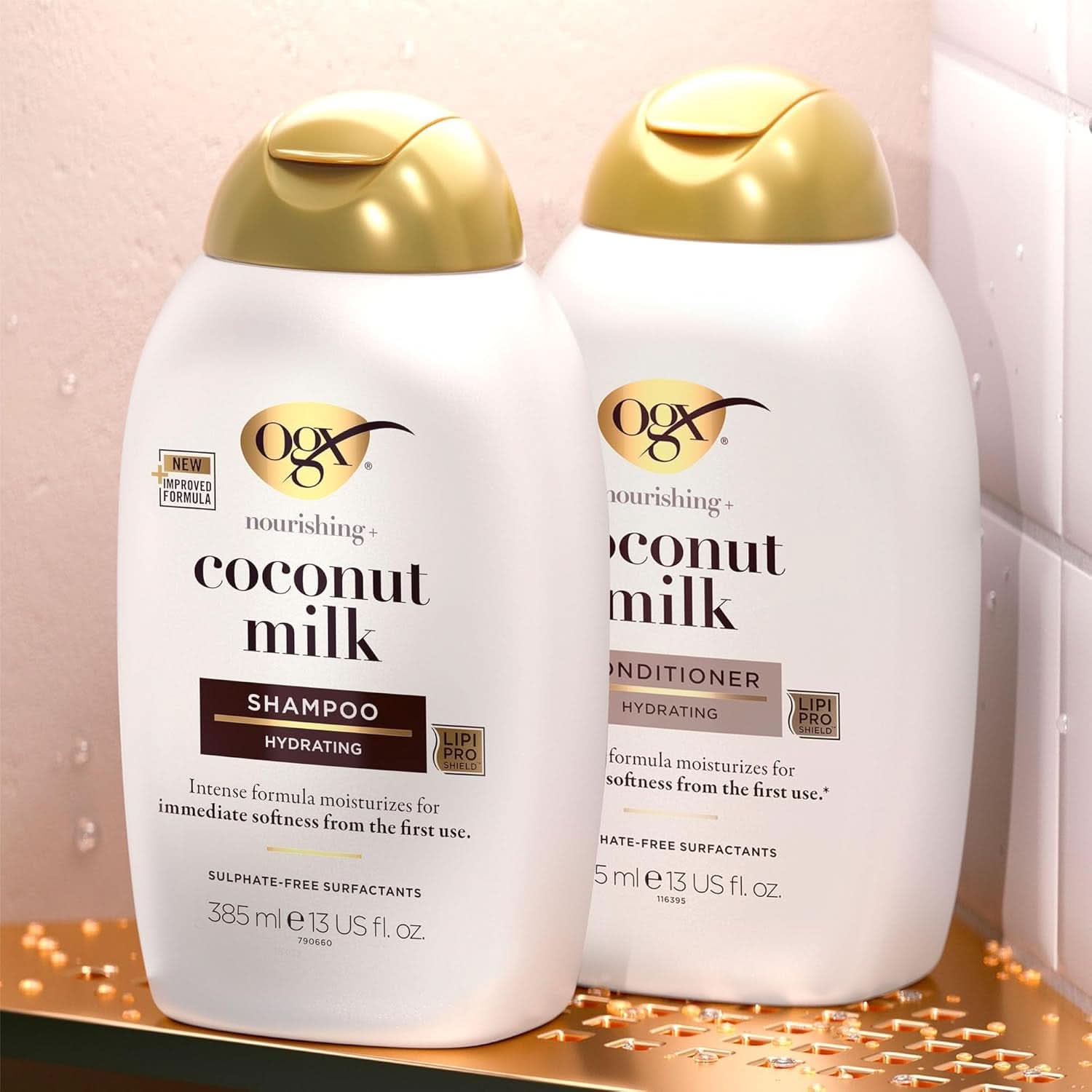 Champú con leche de coco OGX (385 ml), efecto hidratante Ducha y baño Naty Shop