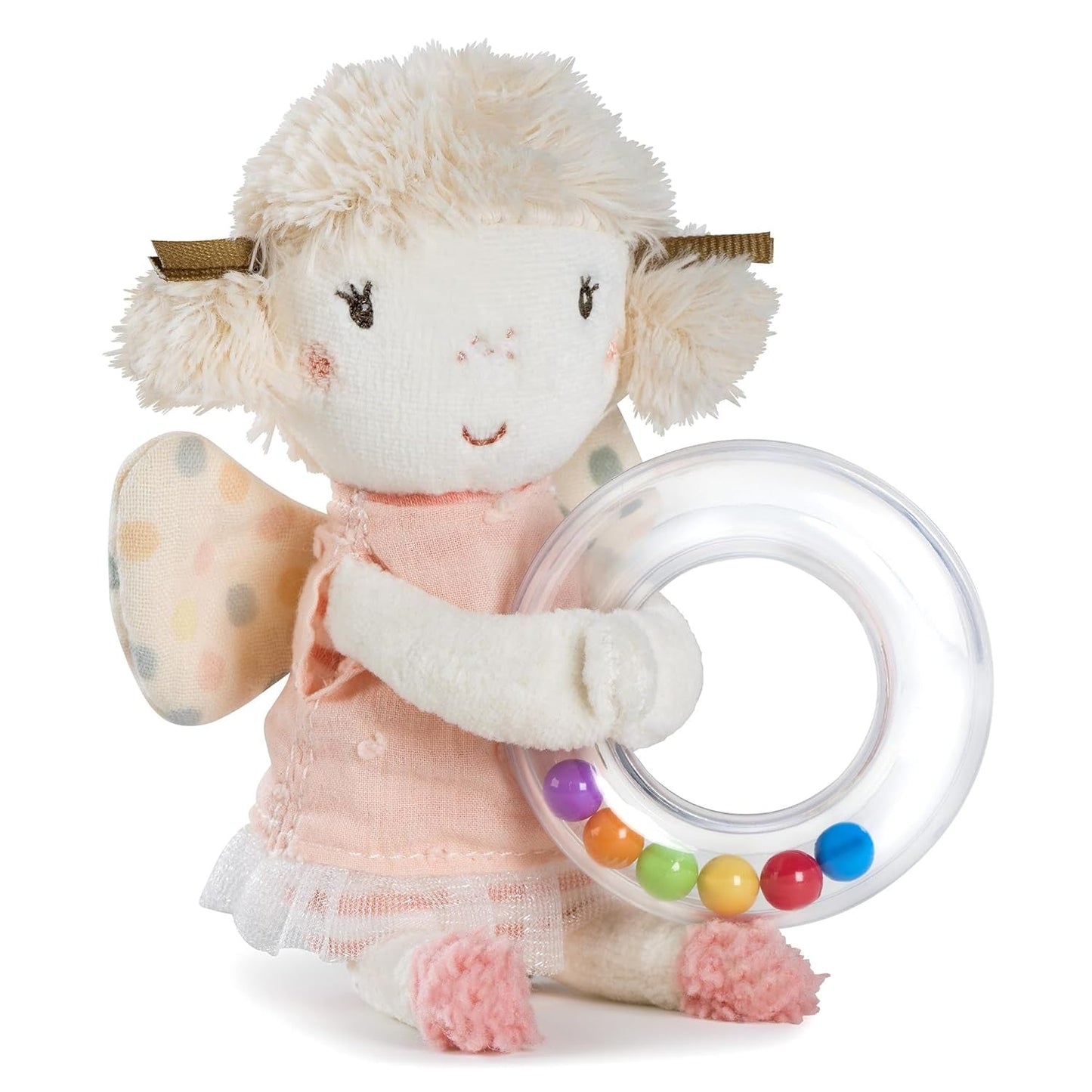 Fehn Octopus Toy Ring Bell - Sonajero, chirrido, juguete para sentir la motricidad - Peluche para bebés con tela suave - Juguete para bebés y niños pequeños a partir de 0 meses Baby Toys Naty Shop Fairy
