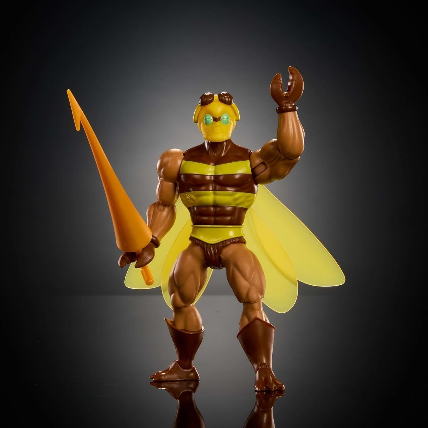 Figura de acción Buzz-Off de Masters of the Universe Origins de la colección de dibujos animados, de unos 14 cm de altura, de la televisión de los años 80, Líder de abejas con alas y gafas con jabalina, JBM88 Figuras de acción Naty Shop