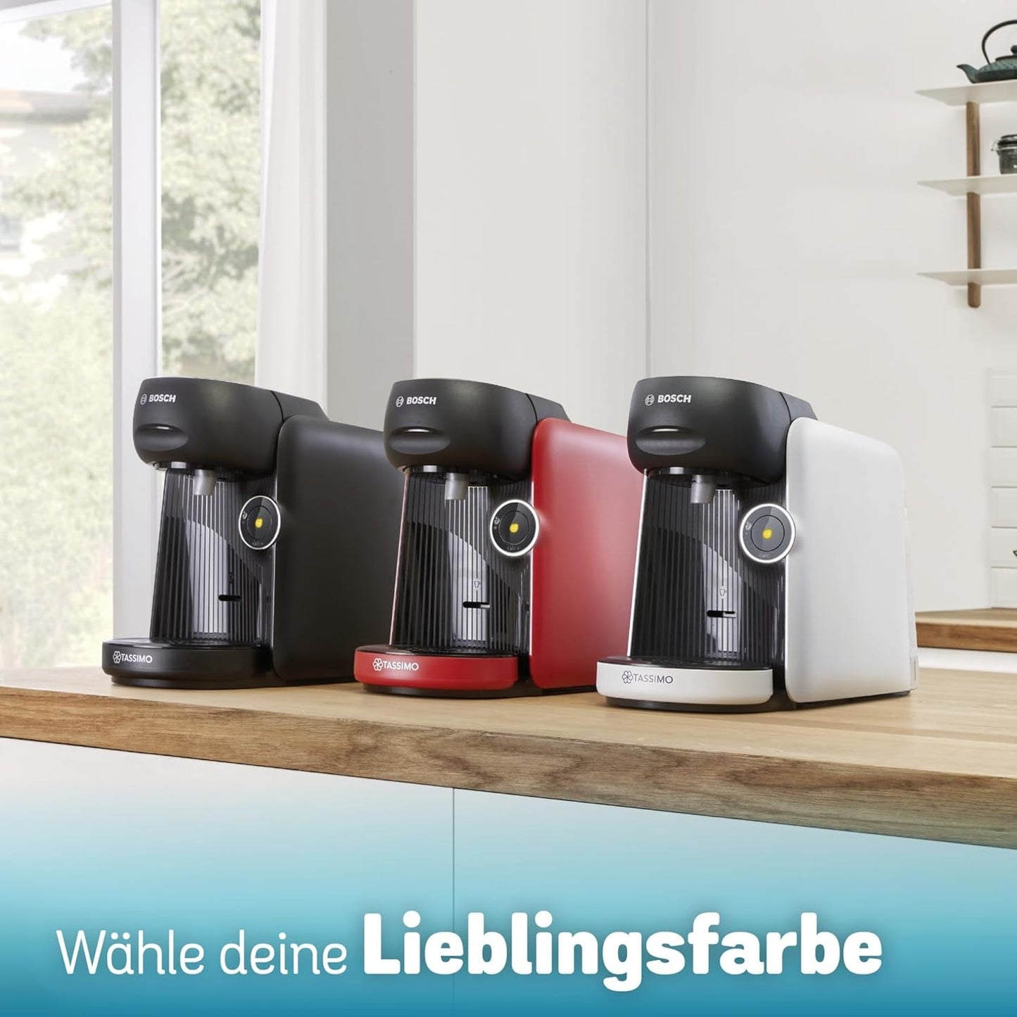 Bosch Tassimo finesse TAS162E Cafetera espresso de cápsulas, 70 bebidas, café más intenso con solo pulsar un botón, apagado automático, sostenible, dosificación perfecta, 1400 W, negro/negro