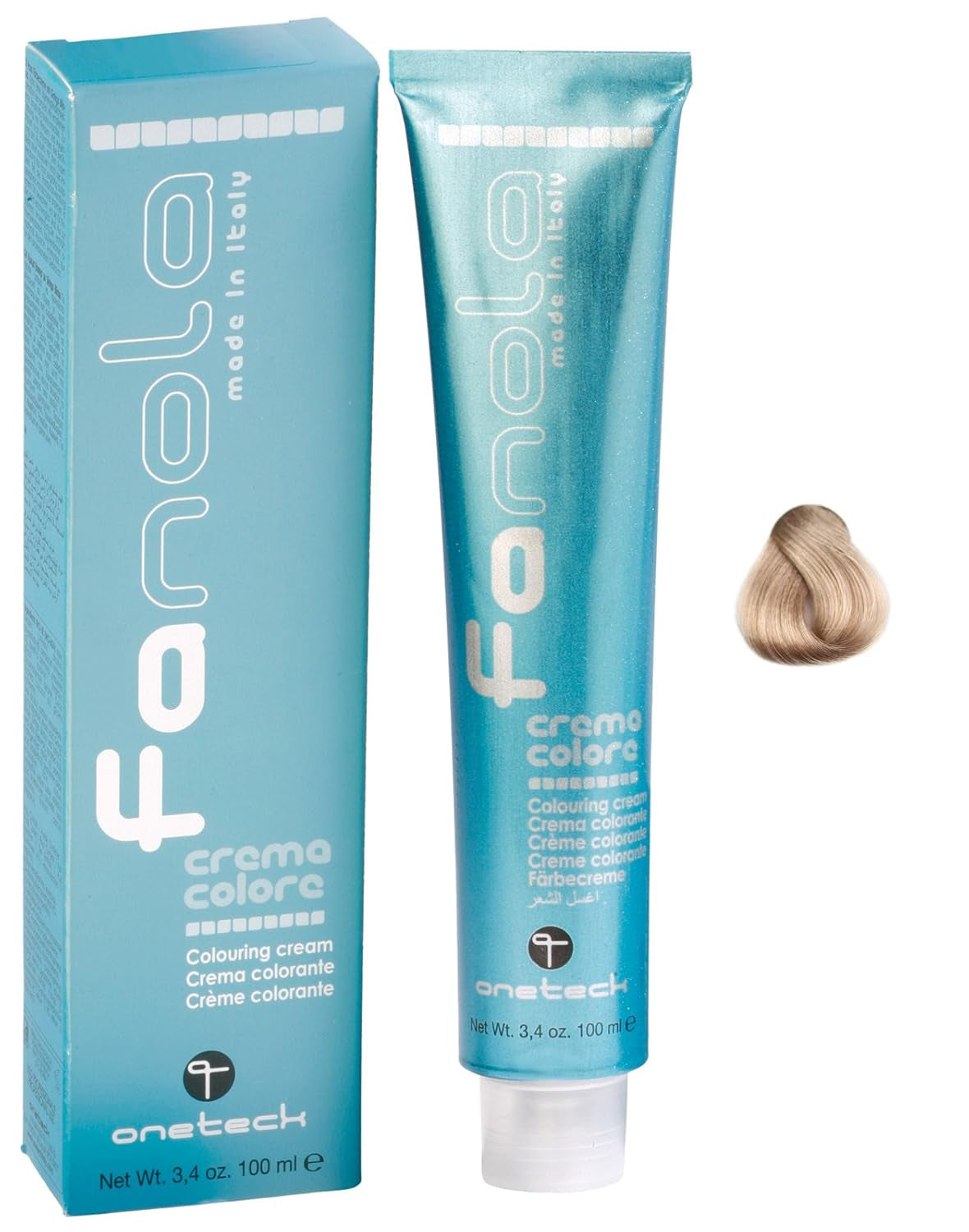Fanola crema colore Crema colorante 7.0 Rubio, 100 ml Tinte para el cabello Naty Shop 12.2 Super Rubio Platino Perla Extra