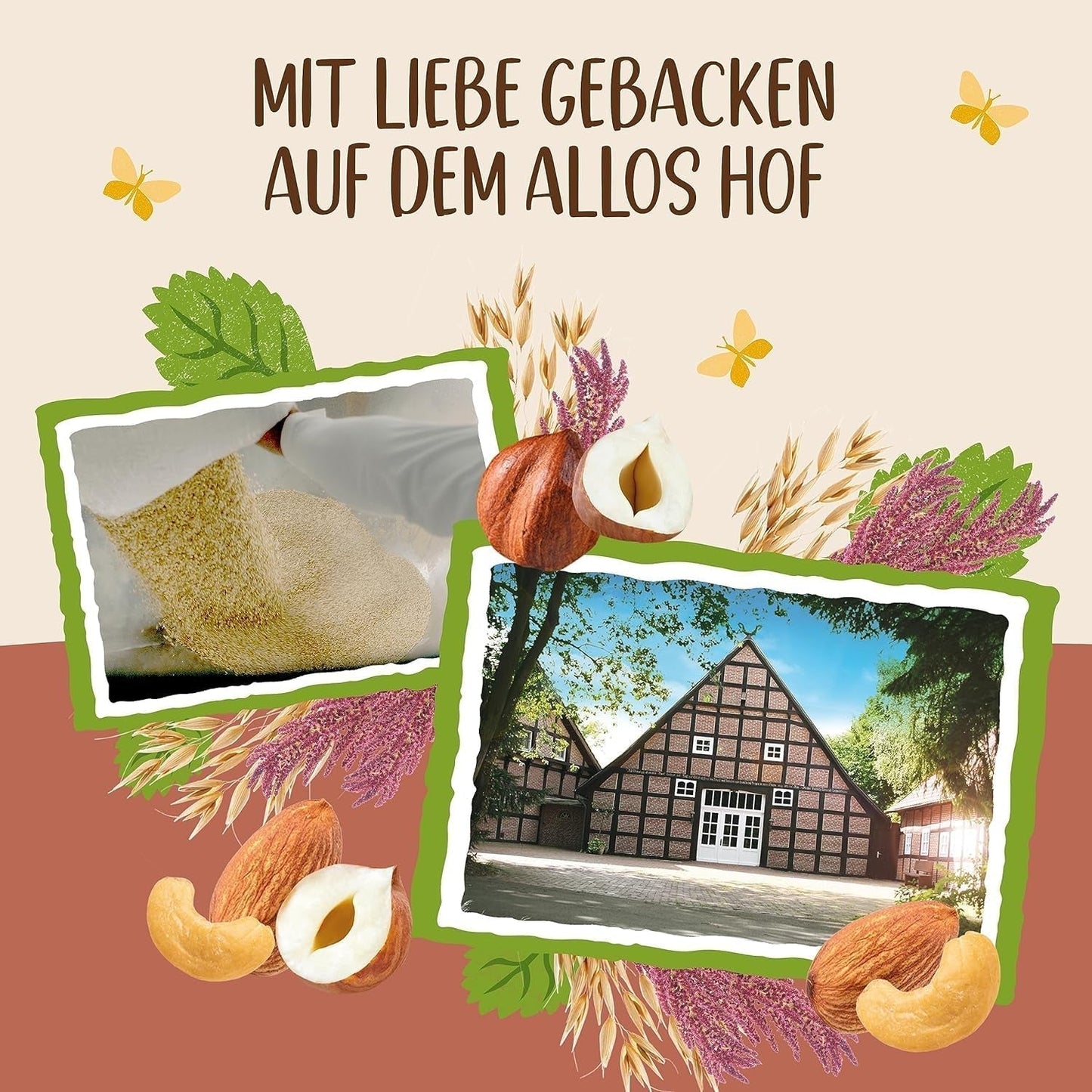 ALLOS Amaranto Crujiente Nobleuss | Muesli Bio Cereal Avena Nueces para el pequeño Cereal Naty Shop
