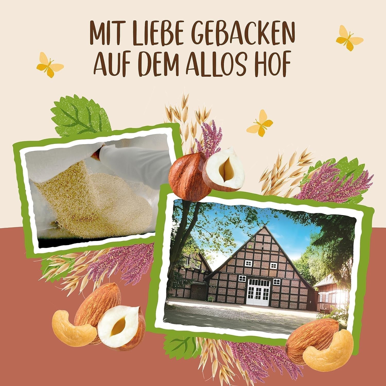 ALLOS Amaranto Crujiente Nobleuss | Muesli Bio Cereal Avena Nueces para el pequeño Cereal Naty Shop