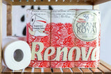 Papel higiénico Renova Grand Royal, 18 rollos Premium XXL, 4 capas, suave y duradero
