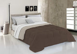 Ropa de Cama Italiana, Edredón de Invierno, Topo/Crema, 250X200Cm Naty Shop Edredones y Edredones Marrón/Crema 150X200Cm