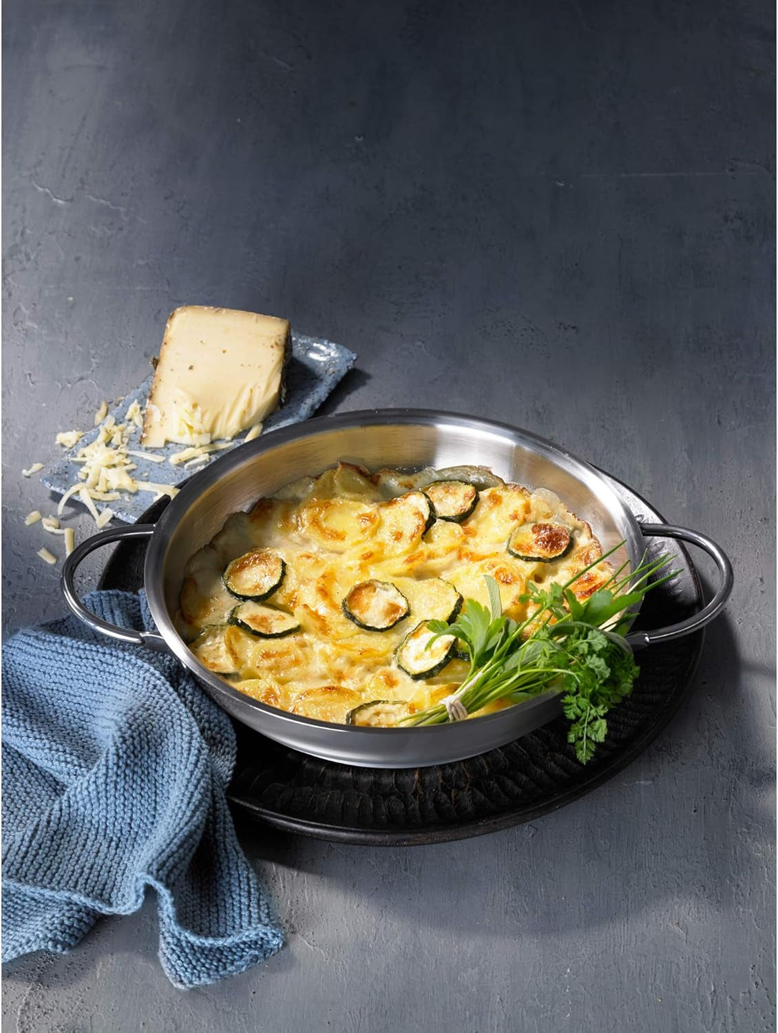 Sartén para servir/asar WMF Profi 28 cm inducción, sartén de acero inoxidable Cromargan, descubierta Ollas y sartenes Naty Shop