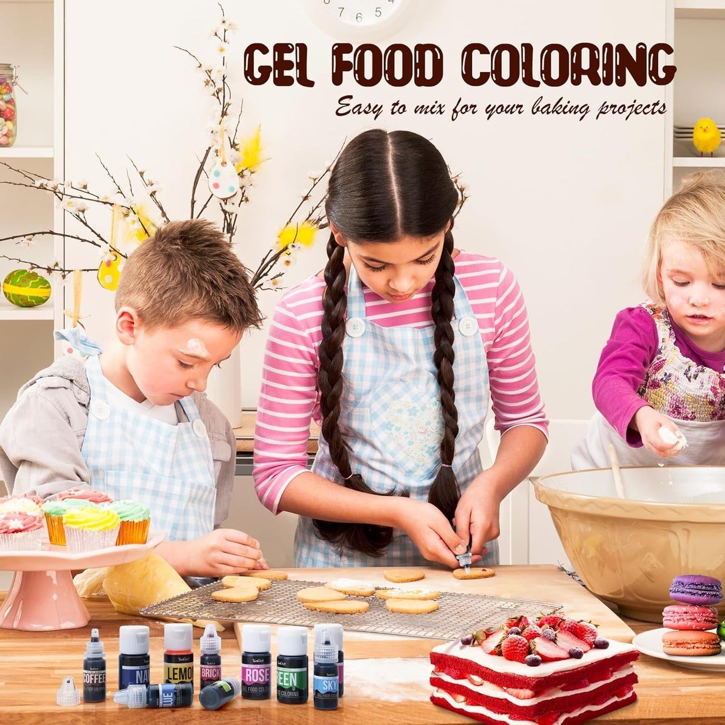 Color alimentario en gel – Color alimentario en gel altamente concentrado para pasteles, hornear, huevos de Pascua, bebidas – Color alimentario sin azúcar para fondant, glaseado, limo, decoración de pasteles (terciopelo rojo, 150 g)