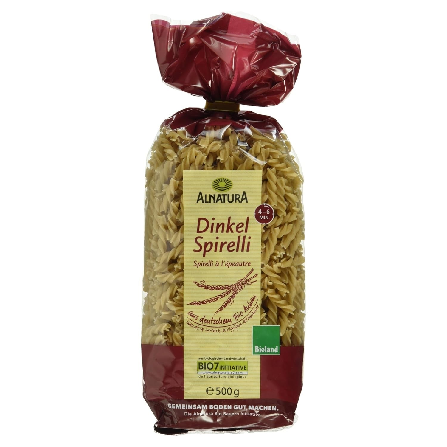 Espirales de espelta ecológica, 500g (el embalaje puede variar)