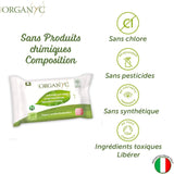 Toallitas íntimas húmedas Organyc, hechas de 100% algodón orgánico certificado, 4 paquetes de 20 toallitas (80 toallitas en total)