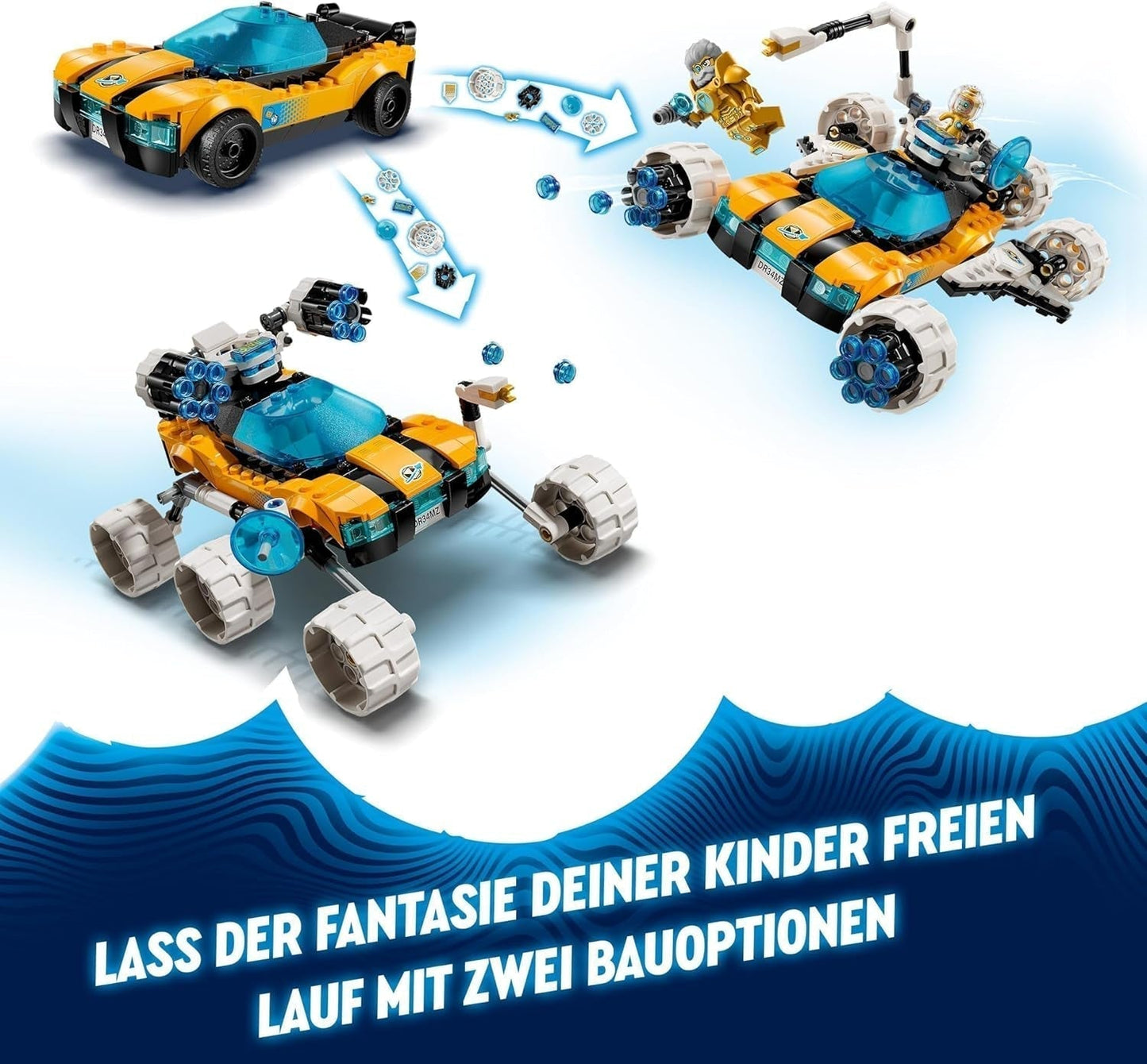 LEGO Dreamzzz Juego de Transbordador Espacial o Coche de Juguete Buggy Espacial 2 en 1 del Sr. Oz, incluye minifiguras del Sr. Oz, Albert y Jayden, regalo espacial para niños mayores de 8 años 71475 Juegos de construcción Besuche den LEGO-Store