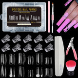 Juego de 288 formas de uñas duales, juego de decoración de uñas de doble forma, 12 formas de extensión de uñas, formas de uñas de gel, adecuado para principiantes y manicuristas