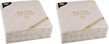 Papstar, 50 servilletas "Colección ROYAL" pliegue 1/4 40 cm x 40 cm "Elegance" Marrón, #86498 (paquete de 2)