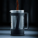 Cafetera Bodum CREMA (sistema French Press, filtro permanente de acero inoxidable, tapa de seguridad, 0,5 litros) negra