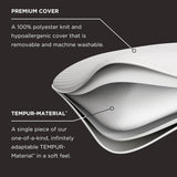 TEMPUR-PEDIC Almohada Symphony Fabricada en viscoelástica, Lujosa, Suave, Estándar, Blanco Almohadas estándar Naty Shop