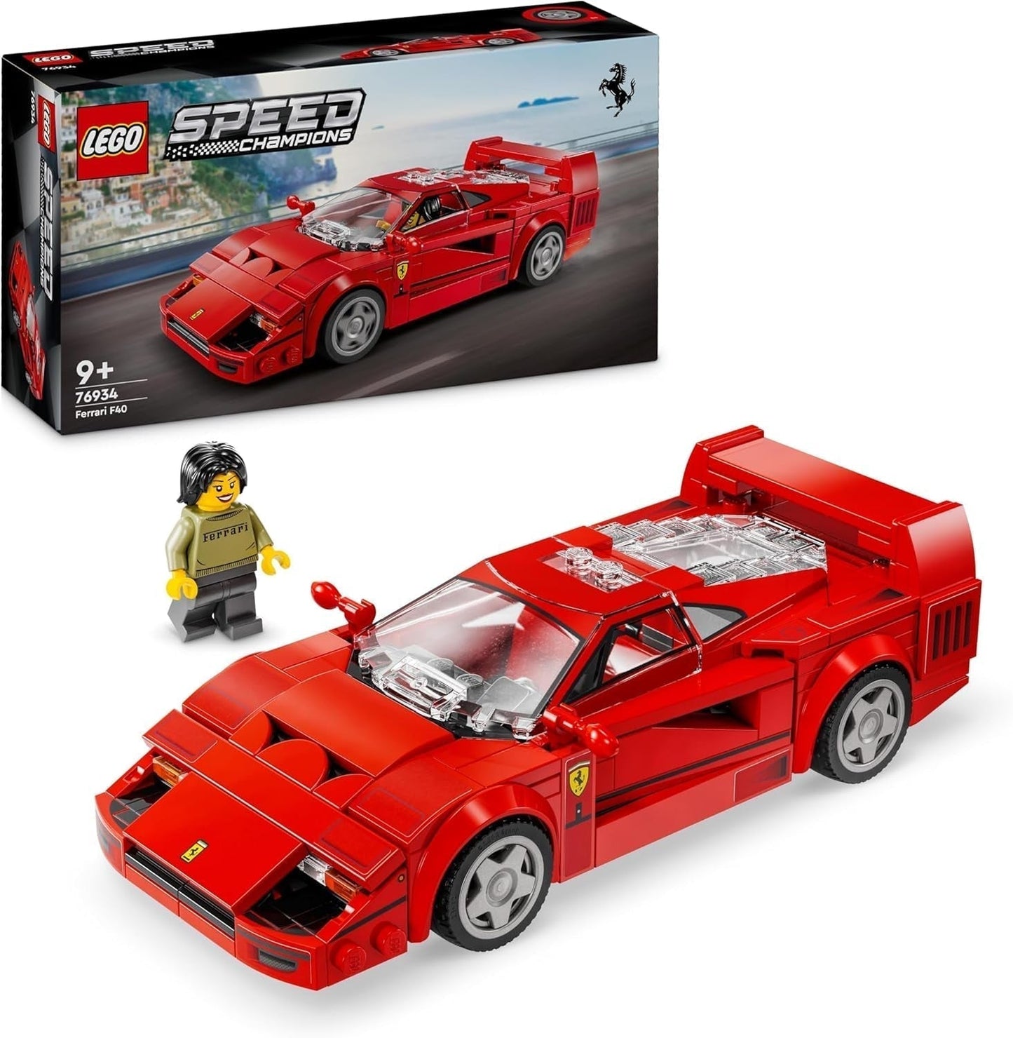 LEGO Speed Champions Superdeportivo Ferrari F40, set de juego con auto de juguete para construir y conductor de minifigura, set de construcción de colección para niños, regalo para niños y niñas 76934 Juegos de construcción Besuche den LEGO-Store Default Title