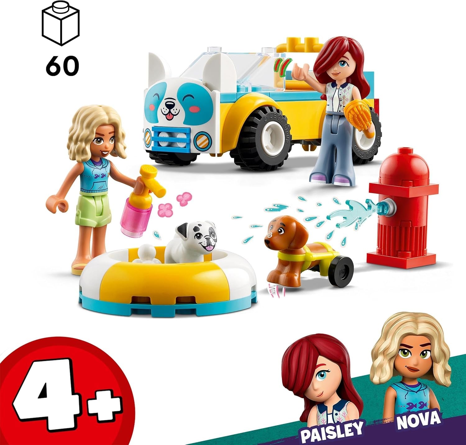 LEGO Friends Salón de peluquería canina móvil, juego de simulación de vehículos animales, juguete para niños con 2 figuras y 2 perros para niñas y niños a partir de 4 años, set de peluquería canina 42635 Juegos de construcción Beuche den LEGO-Store