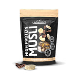 Layenberger 3K Müsli alto en proteínas, 50% Eiweiß y 18% Kohlenhidrato - Paquete individual (1X 390 G) - Schoko-Nuss Cereale Naty Shop 390 G (1 paquete) Schoko-Banana