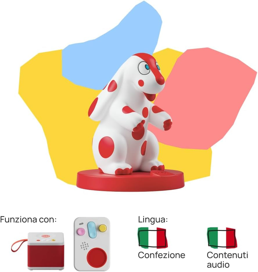 Figura sonora - Cuentos de Pimpa - Cuentos y cuentos sonoros para niños y niñas de 1 a 3 años - Audible con cuentos y +, juego educativo versión italiana Bebe Toys Naty Shop