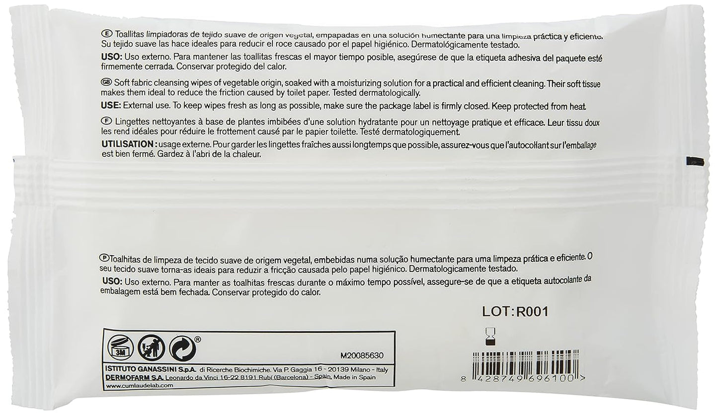 Lab - Toallitas Perianales, Toallitas limpiadoras húmedas para la higiene perianal, Provitamina B5, hidratantes, hipoalergénicas, sin parabenos ni alcohol, dermatológicamente probadas - 15 piezas