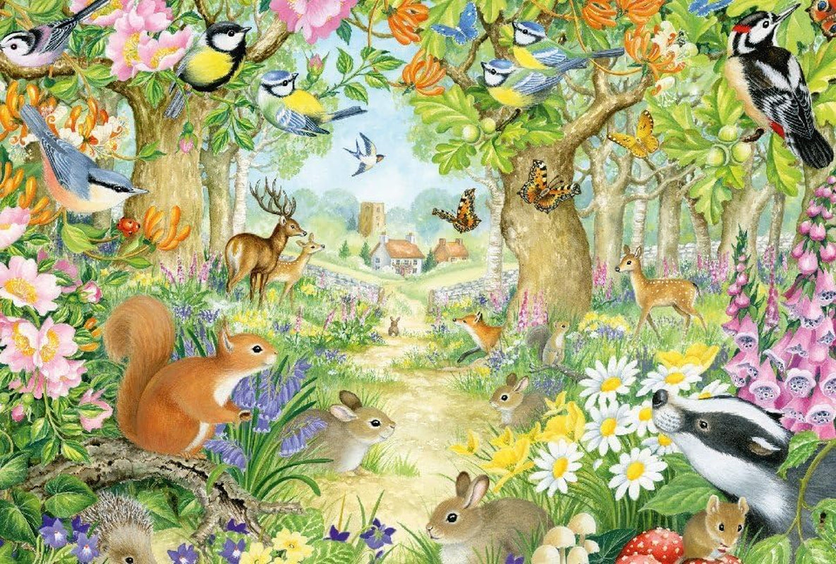 Schmidt Spiele 56370 Animales en el bosque, puzzle para niños, 100 piezas Puzzle Naty Shop