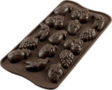Molde de Silicona Praliné Silikomart Frutas 3,2 x 3,2 x H 1,5 cm, 10 ml, 15 cavidades (SCG32) Cocina Naty Shop