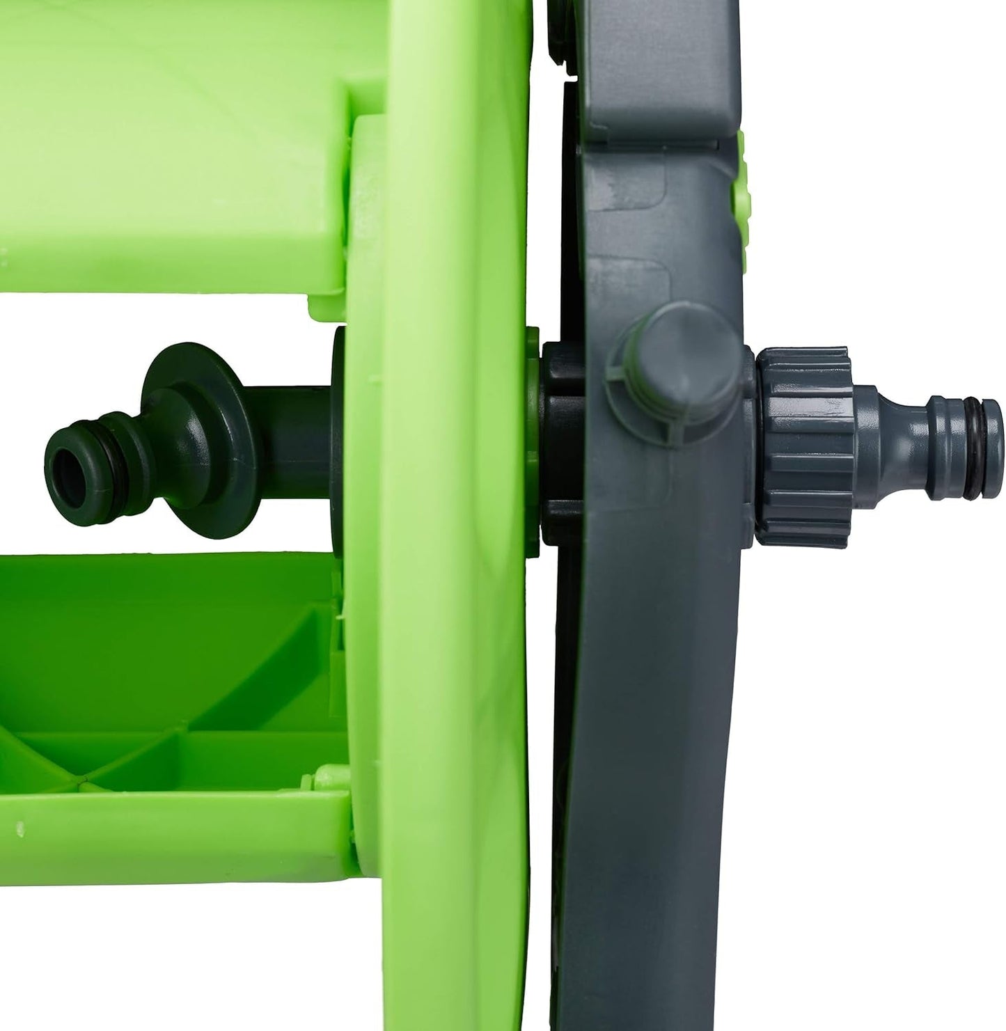 Relaxdays Carro portamangueras 45m 1/2" Enrollador de mangueras de agua Jardín 82,5 x 43 x 34cm Gris-Verde
