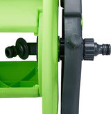 Relaxdays Carro portamangueras 45m 1/2" Enrollador de mangueras de agua Jardín 82,5 x 43 x 34cm Gris-Verde