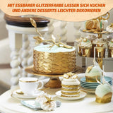 Essbarer Glitzer - 3 Torten Kuchen Deko Essbare, Lebensmittelfarbe Flüssiges metálicos, Purpurina comestible para muffins, cócteles, malvaviscos - 10Ml Naty Shop